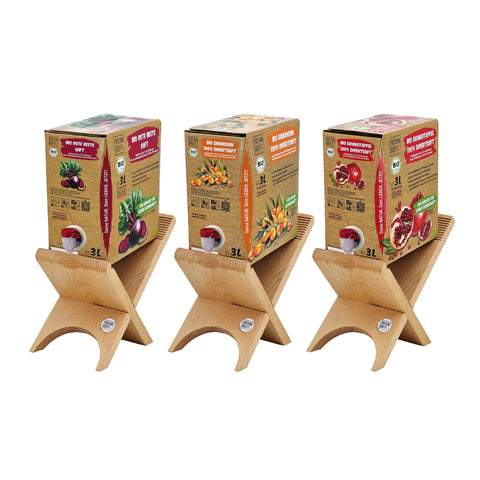 Holz-Saftpackständer für 3 Liter Box
