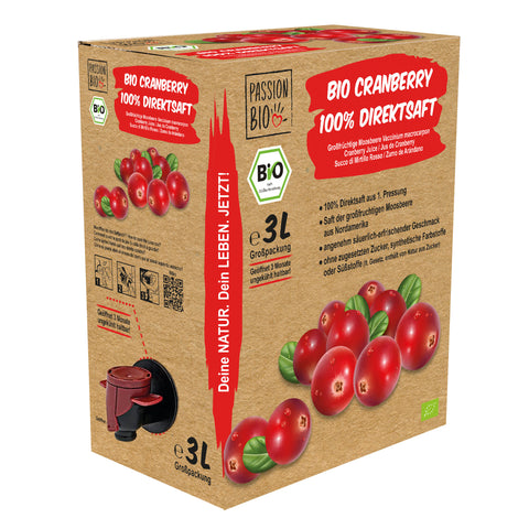 Bio Cranberry Direktsaft 3 Liter Box