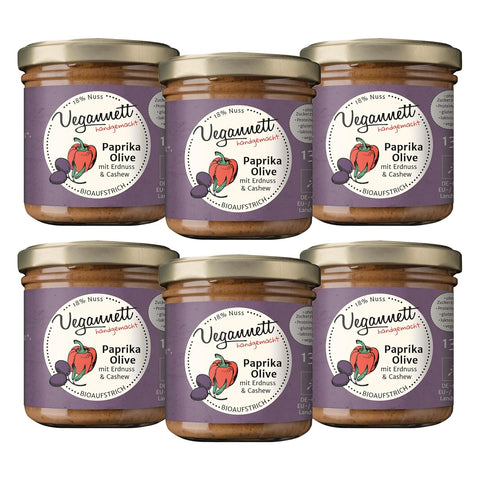 Bio Brotaufstrich Paprika-Olive 6 x 135 g