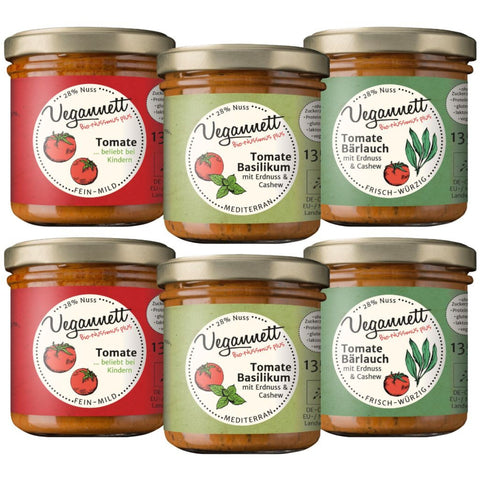 Bio Brotaufstrich mit Cashew & Erdnuss (Tomate) 6 x 135 g