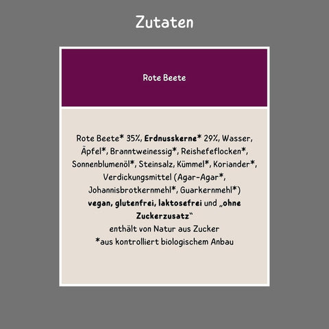 Vegannett Rote Beete Zutaten