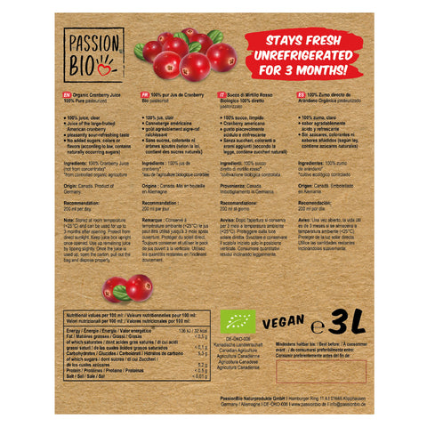 Bio Cranberrysaft Direktsaft