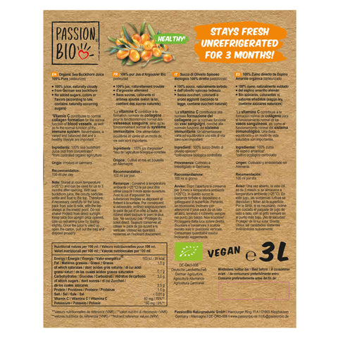 Bio Sanddornsaft Direktsaft