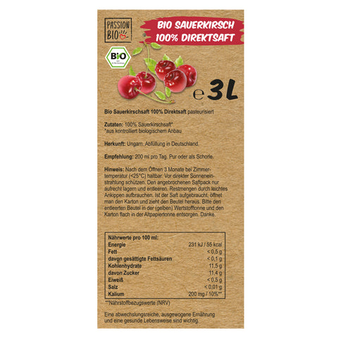 Bio Sauerkirschsaft Direktsaft